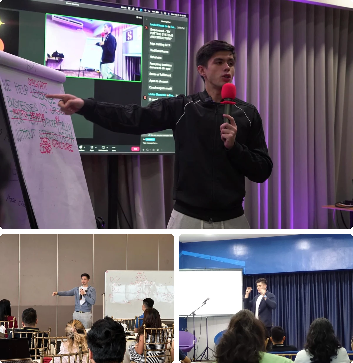 Ots Jimenez speaking at live workshops